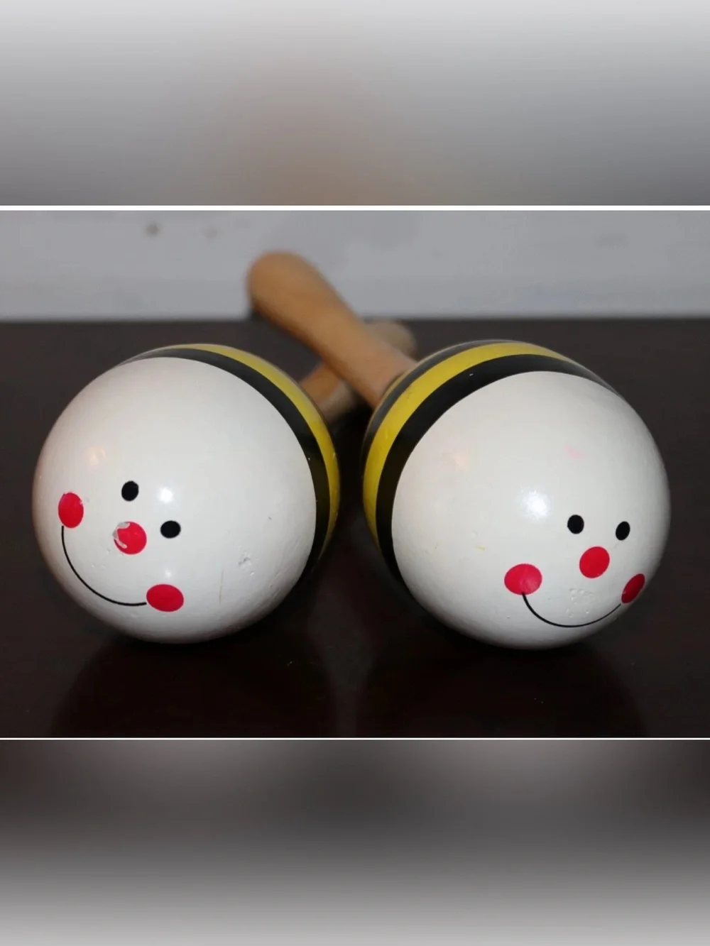 Honey Bee Bumble Bee Maracas Set by Schylling Rowley - 7.5”